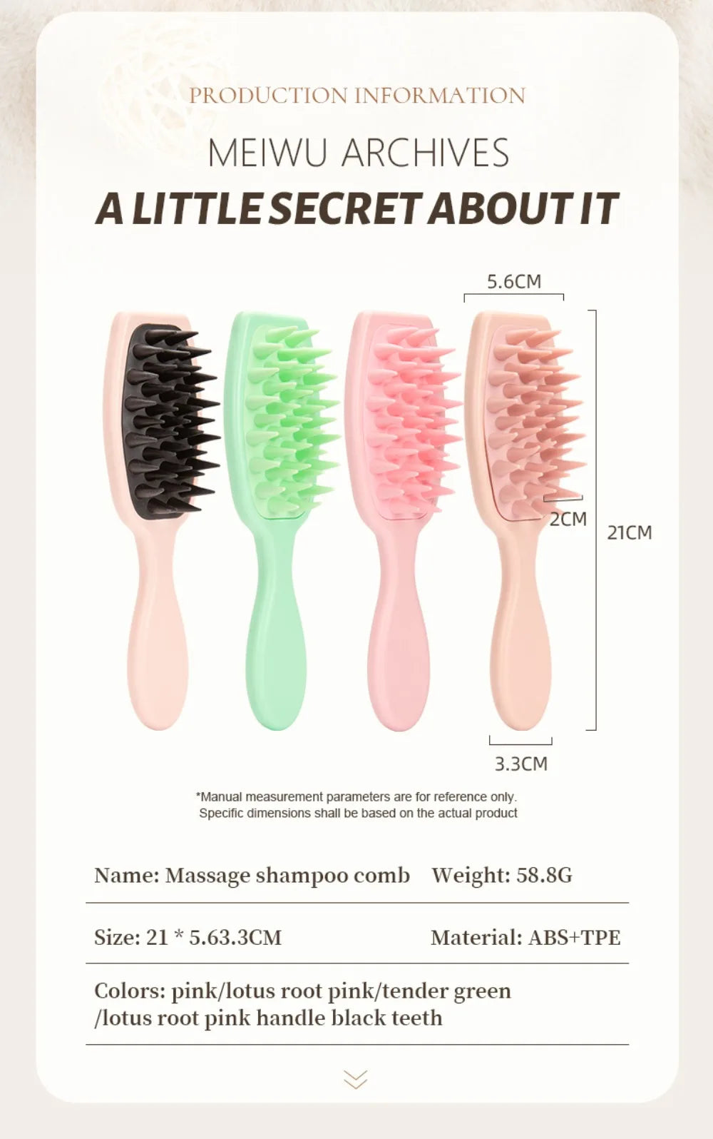 Silicone Shampoo Brush Scalp Massage Brush Head Washing Comb Long Handle Hair Massager Bath Brush Body Scrubber Hair Accessories