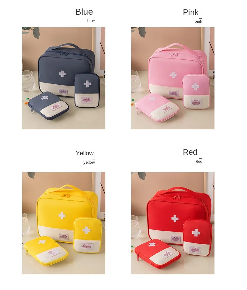 3 Pcs/set Portable Medical Storage Bag Camping Emergency First Aid Kit Organizer Home Outdoor Travel Bag
