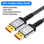 Unnlink DisplayPort Cable DP 1.4 8K 60Hz 4K 165Hz Braid High Speed Compatible DP1.2 for PC Laptop to TV Monitor 1m 1.5m 2m 3m 5m