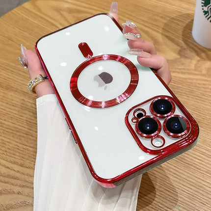 Magnetic Case For iPhone 17 16 15 14 13 12 11 Pro Max Plus Wireless Charge Cover With Lens Protector