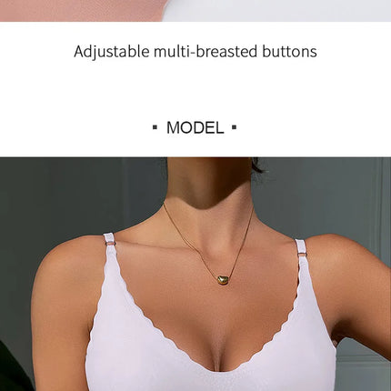 Hot Sale 9 Colors Comfy Bra WireFree Padded Wavy Edge Korea Laser Cutting Invisible Yoga Wear Ladies Bra Seamless Women Bra