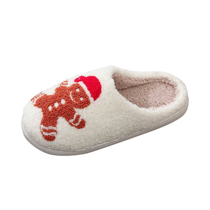 New Christmas Slippers Winter Home Warm Women Slippers House Girl Slides Bedroom Ladies Cotton Female Soft Plush Shoes