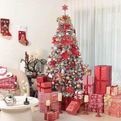 24Pcs Christmas Decoration 4-8CM Christmas Ball Xmas Tree Pendent Ornaments Home Decor Navidad New Year Party Supplies Accessory
