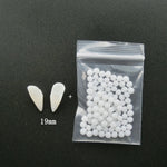 1 Pairs Halloween Vampire Teeth Fangs Dentures Props Party Costume DIY Cosplay Props False Teeth Resin Fangs with Solid Glue
