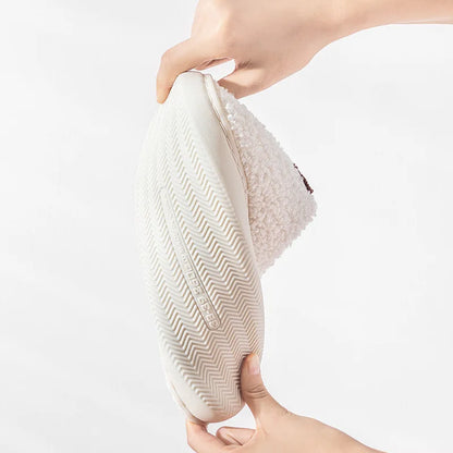 New Christmas Elk Cotton Slippers For Men Women Halloween Mask Home Slip Resistant Couples Indoor Plush Cotton Shoes In Winter
