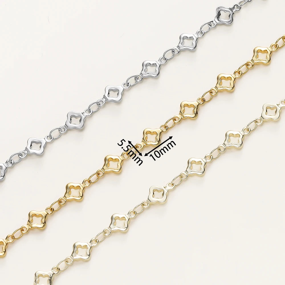 1Meter/Pack 5.5MM 14/18K Gold Plated Brass Rhombus Chain For Jewelry Making Necklace Bracelets Chain Jewelry Making Supplies