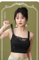 Sexy Lace Seamless Large Size Women's Bra Comfortable Breathable Sports Beauty Back Vest Sleep Gathered Wrapped Chest Tube Top