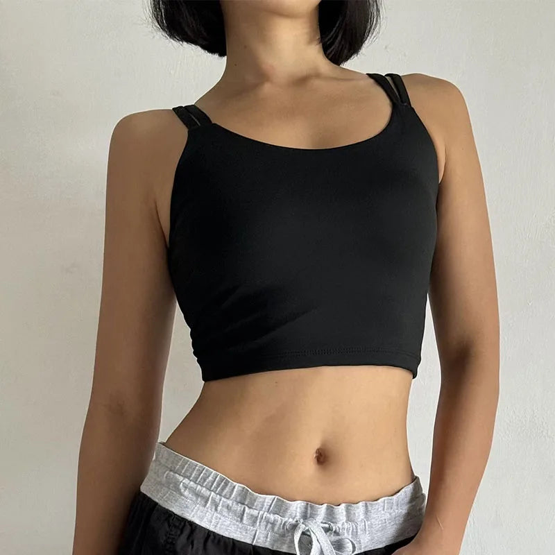 Women's Sports Bras Fitness Top, Sexy Lingerie, Push Up Fixed Pad, Yoga Bra, Back knotted Underwear, Running Vest, Gym Tops