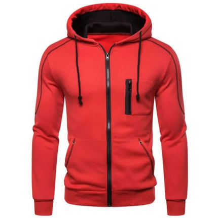 Men's Hoodie Black White Army Green Red Hooded Color Block Fleece Cool Casual Winter Clothing Apparel Hoodies Sweatshirts