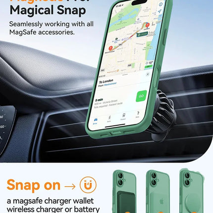 Magsafe Magnetic Luxury Armor Shockproof Case For iPhone 16 15 14 13 Pro Max Plus For Wireless Charge Cover Matte Translucent PC