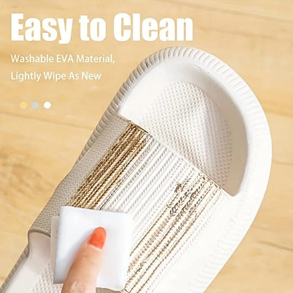 Women's Slippers Summer Indoor Light Thick Soft Sole Bathroom Non-slip Cushion Slides Comfort Home Men Beach Outdoor Shoes
