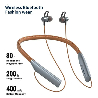 80 Hours Playback Wireless Headphones Bass Sport Bluetooth Headphone HiFi Earbuds Bluetooth Wireless Headset with Microphone