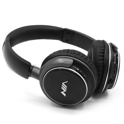 Q1 Bluetooth Headphone Wireless Stereo Music Headset Over-ear TF Card FM Radio Foldable Wired Earphone with Microphone APP
