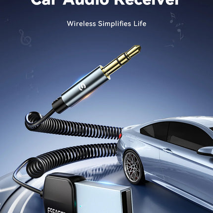 Essager USB Bluetooth 5.0 Receiver Aux Bluetooth Adapter For Car 3.5mm Jack Speaker Auto Handfree Car Audio Music Transmitter