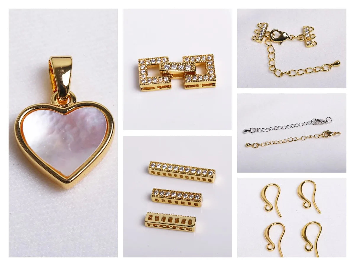 18K Gold Plated Separators For Bead,Spacers Beads For Jewelry Making,Brass Metal Round Beads,DIY Bracelets/Necklace Accessories