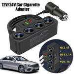 12V/24V Car Cigarette Lighter Adapter New 4-Socket 3.1A Charger Charger USB Car USB+QC3.0+PD3.1A Accessories Port USB 120W