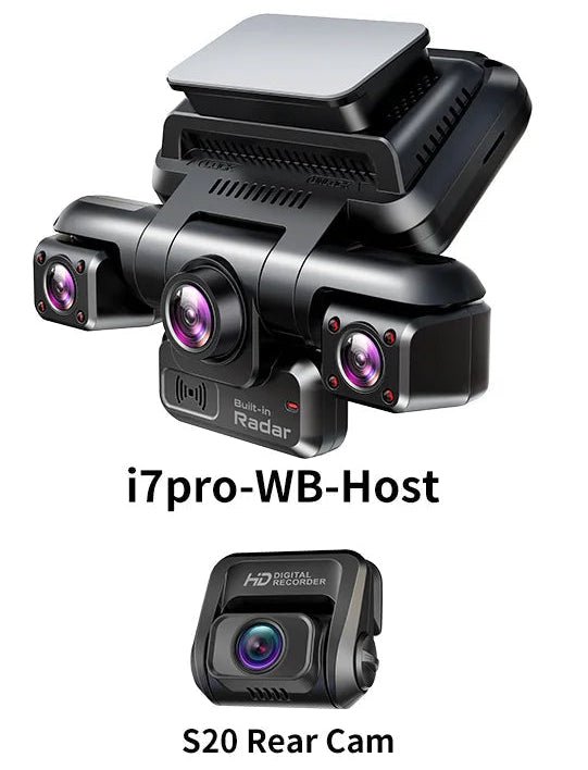 4CH GPS Dash Cam i7pro Front 4K/2K+3*1080P for Car 360 DVR Camera 24H Parking Mode WiFi Video Recorder IR Night Vision