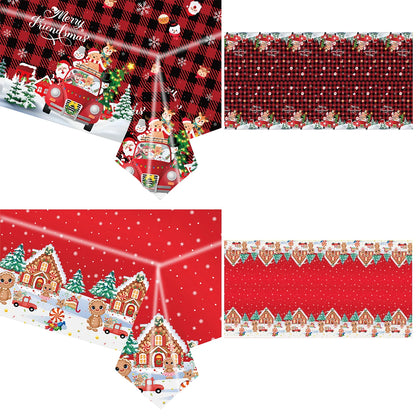 Christmas Tablecloth Merry Christmas Decorations For Home 2024 Navidad Noel  Xmas Tablecloth Decor Happy New Year Gift 2025