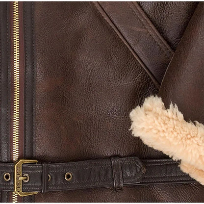 Faux Leather Fur Wrm Coat For Male Fashion Lapel Long Sleeve Thicken Fleece Jacket 2024 Winter Men's Zipper Pocket Furry Outcoat