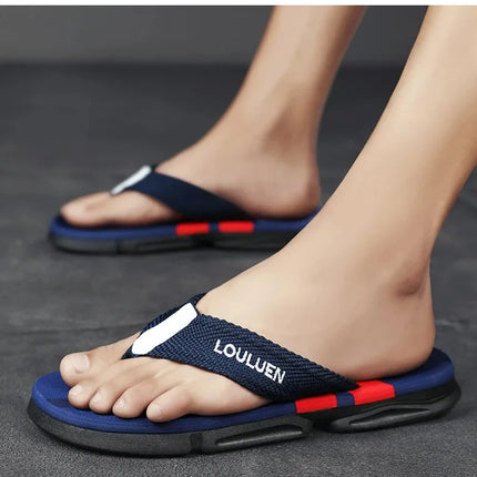 High Quality Fashion Men Flip Flops Summer Beach Flip Flops Men Casual Breathable Antiskid Beach Slippers Men Summer Outdoor