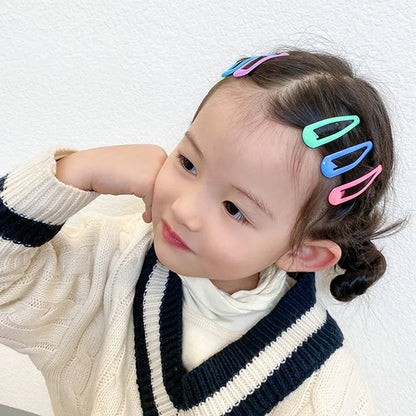 10pcs/set Cute Colorful Star Waterdrop Shape Hair Clips For Girls Children Lovely Hair Decorate Hairpins Kids Hair Accessories