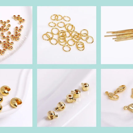 8/10MM 18K Gold Plated Brass Metal Hollow Beads Caps Flower Caps For Beads For DIY Beading Jewelry Making Supplies Wholesale