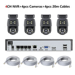 XMEYE Waterproof 6MP HD POE Surveillance Camera System Dual Lens PTZ WIFI IP Home Security 4CH 8CH POE NVR Video H.265 CCTV Kit