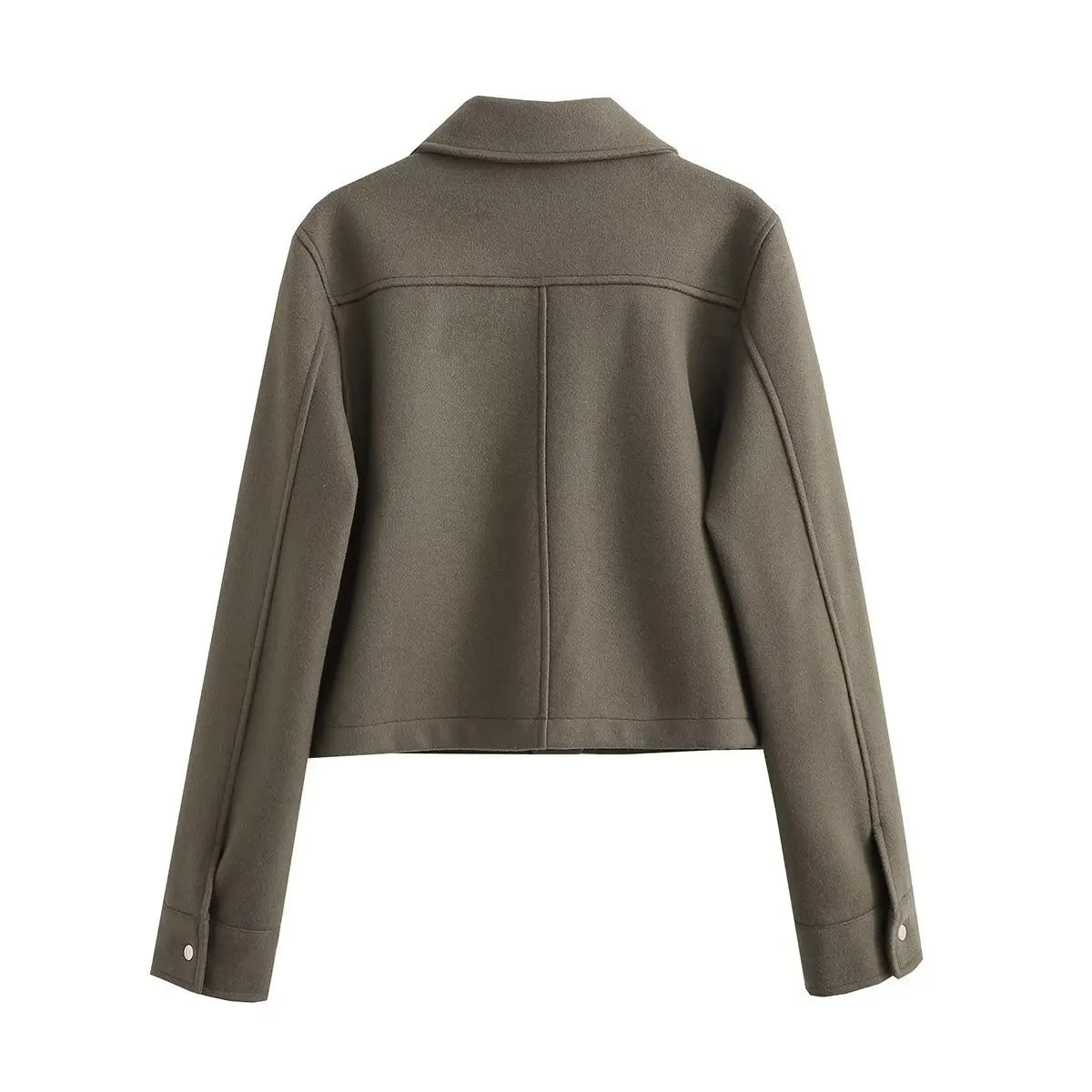 2024 Autumn New Product European and American Cross-border Women's Street Casual Fedora Shirt Woolen Jacket Top 8BS9568