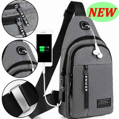 Chest Bag Fashion New Solid Color Men Chest Bag Outdoor Casual Fashion One Shoulder Crossbody Bag