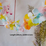 Lush 70.8" Faux Eucalyptus Garland With White Flowers - Perfect For Home & Holiday Decor, Wall Hanging, Yard, And Party Accents
