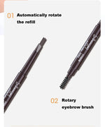 5 Colors Eyebrow Cosmetics Pencil Waterproof Double-headed Eyebrow Tattoo Natural Long Lasting Makeup Paint Eyebrow Pencil