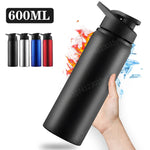 Portable Water Bottle Bicycle Riding Drinking Water Bottle Outdoor Sport Travel Mug Metal Stainless Steel Bottle