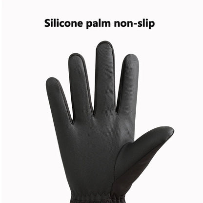 Winter couple ski gloves Thickened thermal gloves Adjustable close non-slip touch screen gloves Waterproof and cold-proof