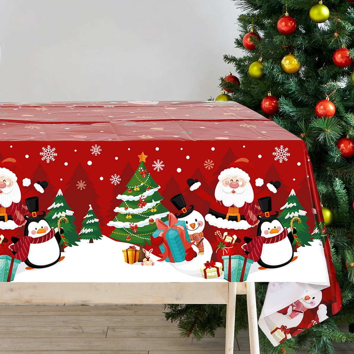 Christmas Tablecloth Merry Christmas Decorations For Home 2024 Navidad Noel  Xmas Tablecloth Decor Happy New Year Gift 2025