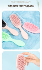 Silicone Shampoo Brush Scalp Massage Brush Head Washing Comb Long Handle Hair Massager Bath Brush Body Scrubber Hair Accessories