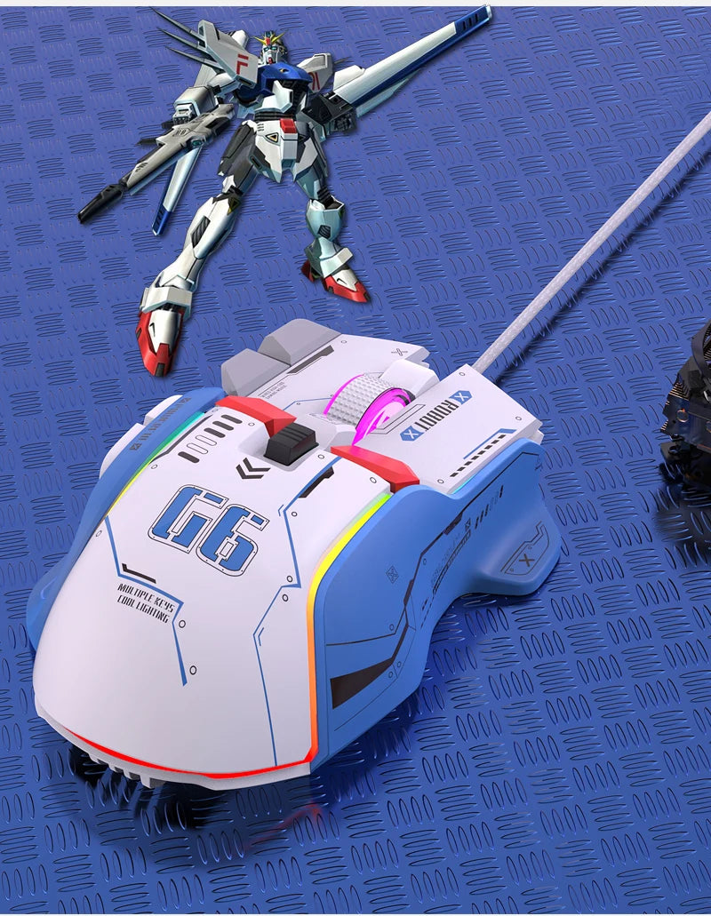 G6 Gaming Mouse Wired 128000DPI ChipA826 RGB Macro-programmable Ergonomic design superior for Gaming and Work