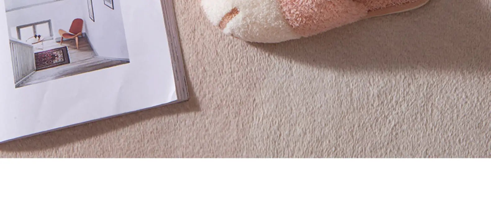 Comwarm Winter Warm Plush Slippers Cute Cat Paw Designer House Women Fur Slippers Floor Mute Bedroom Lovers Indoor Fluffy Shoes