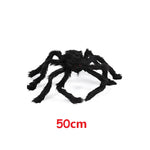 150/200cm Black Scary Giant Spider Huge Spider Web Halloween Decoration Props Haunted House Holiday Outdoor Giant Decoration
