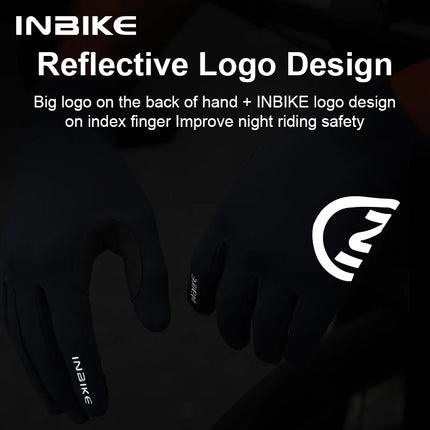INBIKE Autumn Winter Thermal Bicycle Gloves Touch Screen Men Women MTB Road BikeGloves  Sports Fitness Outdoor Cycling Gloves