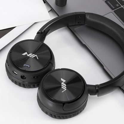 Q1 Bluetooth Headphone Wireless Stereo Music Headset Over-ear TF Card FM Radio Foldable Wired Earphone with Microphone APP