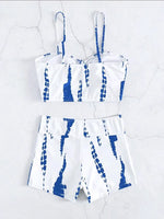 Drawstring Front Shorts Bikinis 2025 High Waist Swimsuit Women Swimwear Female Bathers Bathing Swimming Swim Suit Beachwear