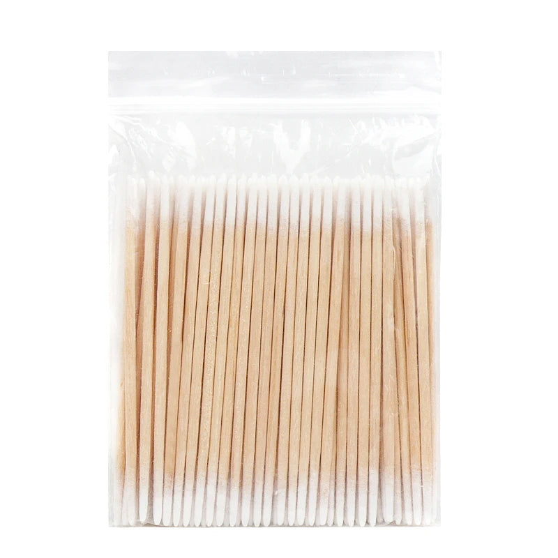 100/300pcs Double Head Cotton Swab Women Makeup Cotton Buds Tip For Medical Wood Sticks Nose Ears Cleaning Health Care Tools