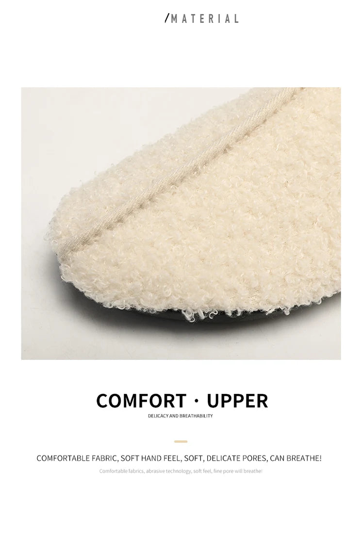 Winter Slippers Men Couples Slippers Non-slip Warm Women and Men Slipper Indoor Soft Shoes Comfortable Flat Home Cotton Shoe