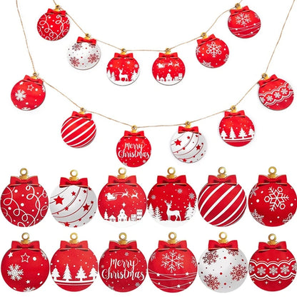 12Pcs Christmas Decoration Wooden Hanging Christmas Tree Pendant Ornaments for Home Decor Party Xmas Navidad New Year Accessory