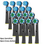 16/20PCS Brush Head nozzles for Oral B Electric Toothbrush Replacement Head Refill Sensitive Floss Cross Action for Oralb