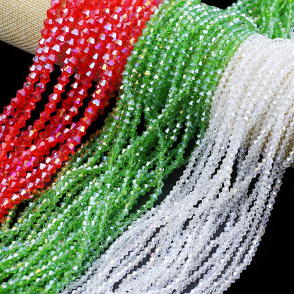 Loose Acrylic Pointed Christmas Beads Mixed AB Colors Spacers For Jewelry Making DIY Decoration Bracelets Accessories 3/4/6MM