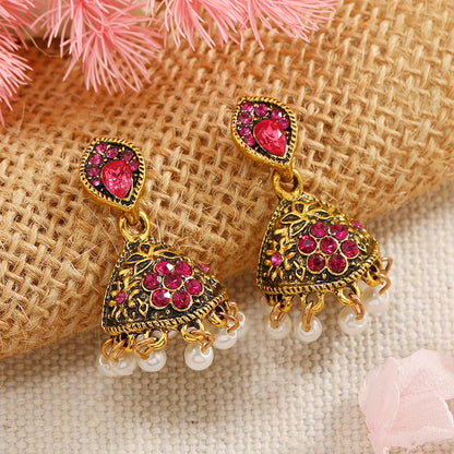 2023 Hot selling European and American retro Bohemian personality exaggerated fashion trend set with colorful gemstone earrings