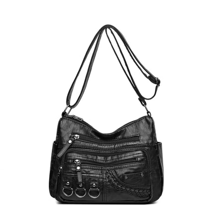 Vintage Pu Leather Luxury Purses and Handbags 2023 High Quality Women's Bag Design Multi-pocket Ladies Crossbody Shoulder Bags