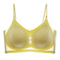 Ultra-thin Ice Silk Padded Bra Seamless Underwear Women's Thin Section  Sling Beautiful Back Vest Tops Big Chest Small Sleep Bra