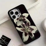Lily Orchid Flower Print Soft Phone Case For iPhone 16 15 14 13 12 11 Pro Max XS XR X 7 8 Plus SE 2020 2022 Shockproof Cover
